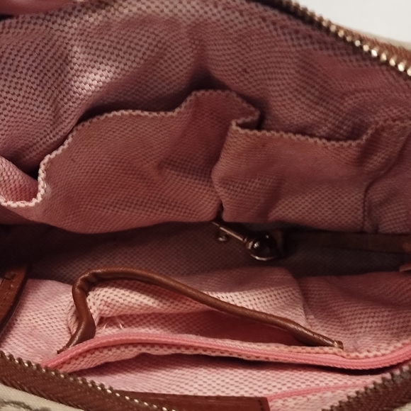 DB Logo Mini Bucket Hobo Bag With Leather Trim - Picture 12 of 14